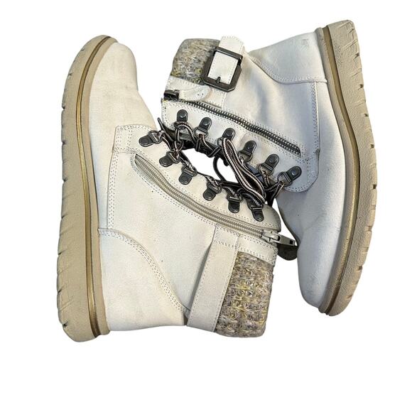 CLIFFS BY WHITE MOUNTAIN Women's Hearty Combat Boot Size 9M In Winter White - Picture 2 of 7